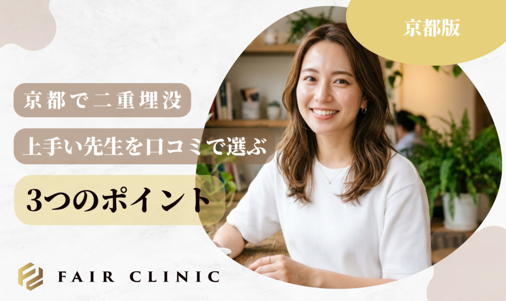 京都二重埋没　上手い先生をクチコミで選ぶ３つのポイント