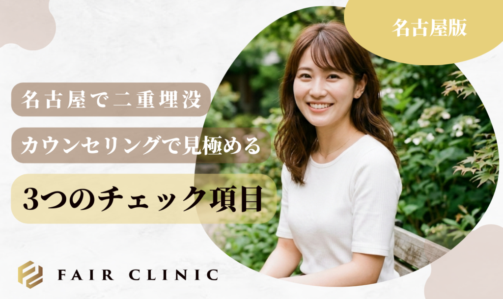 名古屋の二重埋没　3つのチェック項目