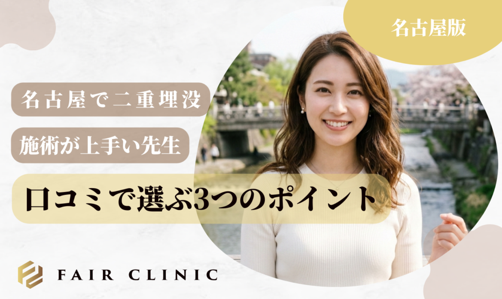 名古屋の二重埋没　上手い先生を選ぶ3つのポイント