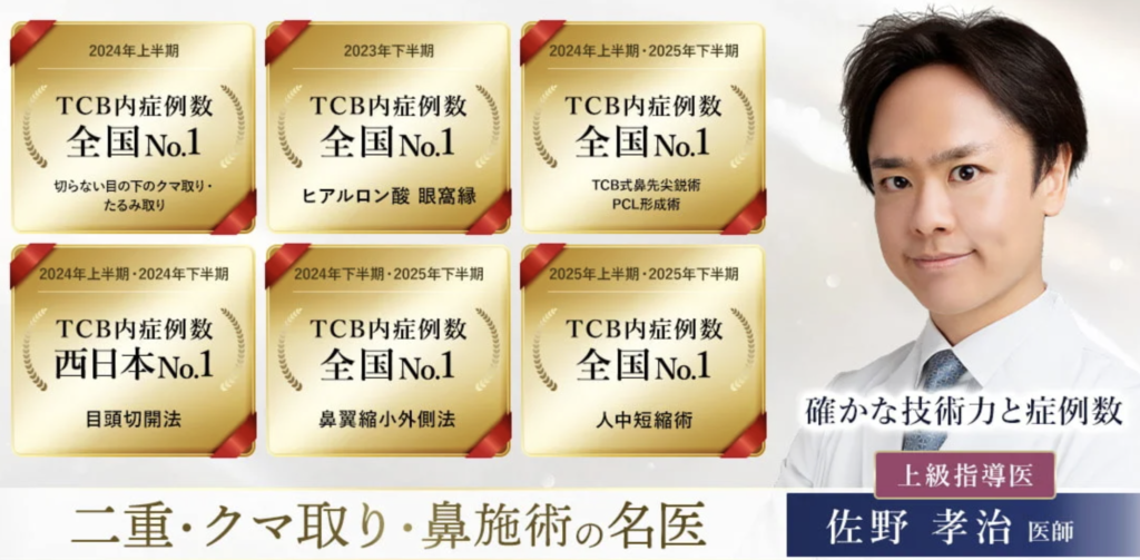 佐野 孝治 医師｜TCB東京中央美容外科 名古屋駅前院