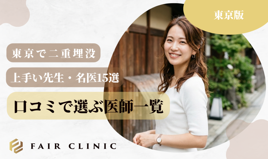 東京で二重埋没　クチコミで選ぶ医師一覧