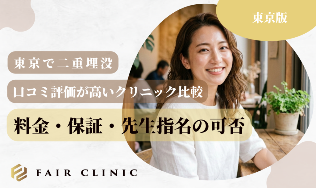 東京で二重埋没　料金・保証・先生指名の可否