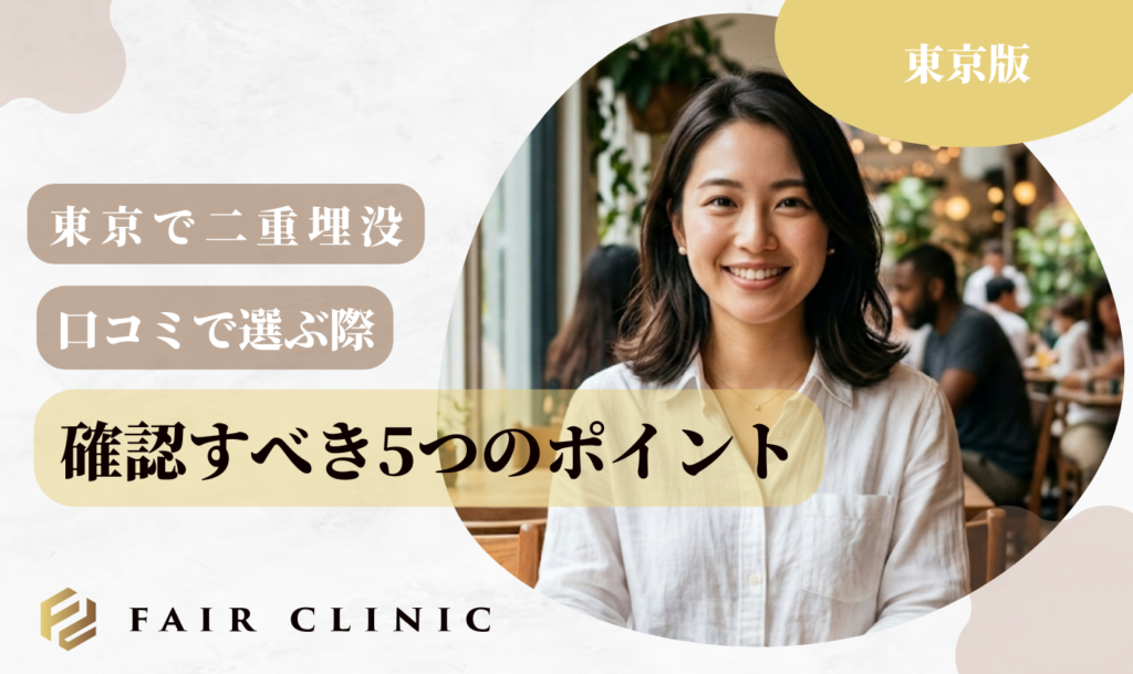 東京で二重埋没　確認すべきポイント