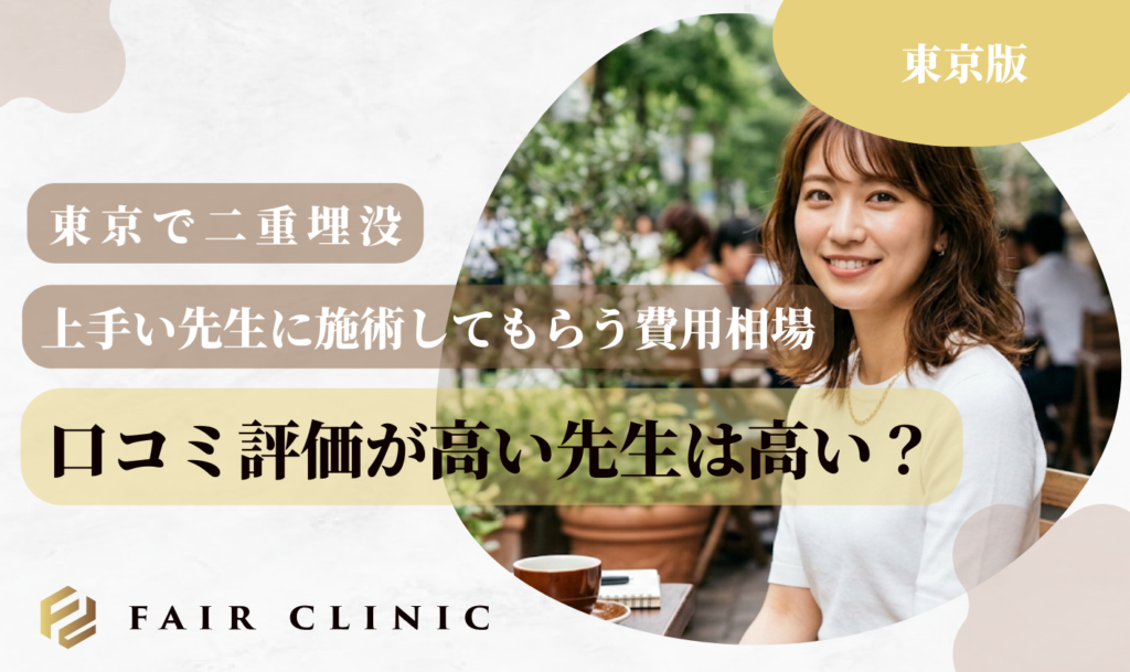 東京で二重埋没　費用相場